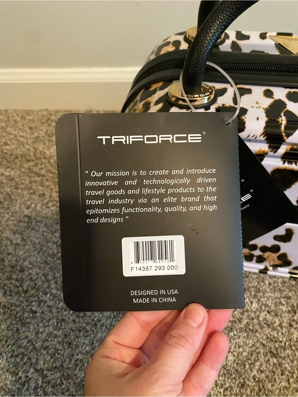 Triforce Elite Performance Travelware Leopard Print Makeup Bag / Suitcase NWT